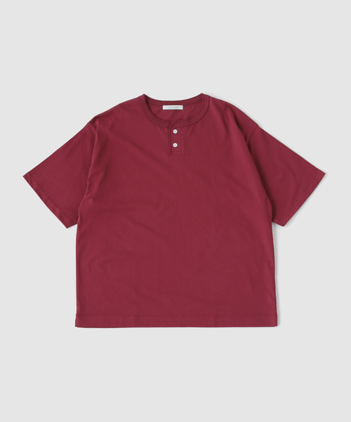 JOURNAL STANDARD(ジャーナルスタンダード)の「シルケット 2ボタン ヘンリネック Tシャツ(Tシャツ/カットソー・メンズ・ブラック/ホワイト/ブラック系その他/ボルドー・LARGE/MEDIUM)」の4枚目の写真