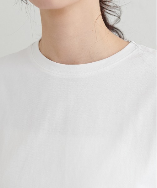 LARUTA(ラルータ)の「【LARUTA】裾サテンレースレイヤードノースリプルオーバー(Tシャツ/カットソー・レディース・ブラック/ブラウン/オフホワイト・FREE)」の8枚目の写真