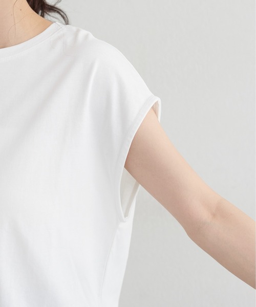 LARUTA(ラルータ)の「【LARUTA】裾サテンレースレイヤードノースリプルオーバー(Tシャツ/カットソー・レディース・ブラック/ブラウン/オフホワイト・FREE)」の7枚目の写真