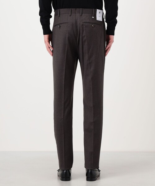 PT TORINO（ピーティートリノ）の「PT TRINO GENTS ウールストレッチ 1プリーツスラックス（スラックス・メンズ・ブラウン/チャコールグレー・48/46）」の7枚目の写真