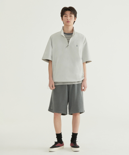 COVERNAT(カバーナット)の「ナイロンハーフジップTシャツライトグレー(Tシャツ/カットソー・メンズ・その他・SMALL/MEDIUM/LARGE/X-LARGE/XX-LARGE)」の4枚目の写真