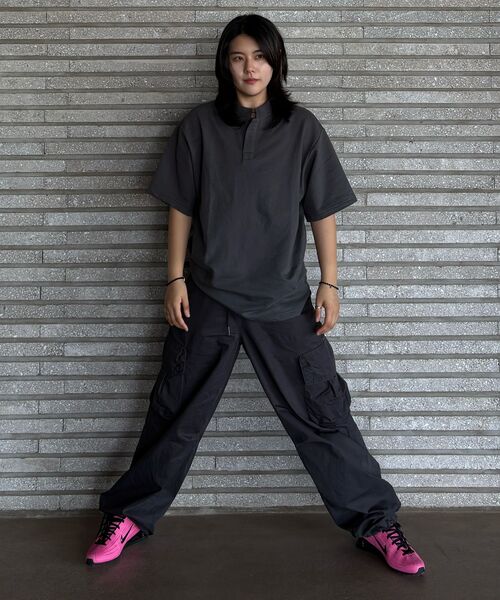 A NOTHING（アナッシング）の「S-C OPEN HENLEY-NECK 1/2 TEE (Charcoal)（Tシャツ/カットソー・メンズ・その他・SMALL/MEDIUM/LARGE）」の6枚目の写真