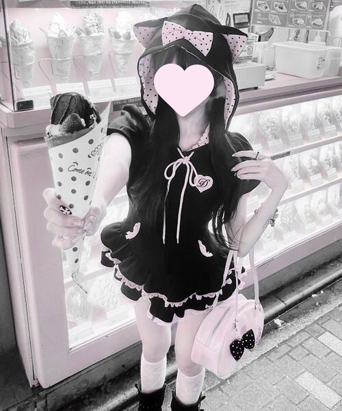 インフルエンサー企画】miko cat hoodie onepiece（ワンピース