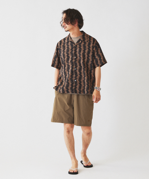 JOURNAL STANDARD relume(ジャーナルスタンダード レリューム)の「インディアパターン 総柄 オープンカラー 半袖シャツ(シャツ/ブラウス・メンズ・グリーン/ブラウン/イエロー/パープル・LARGE/MEDIUM)」の11枚目の写真
