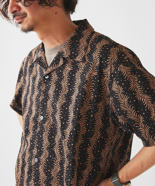 JOURNAL STANDARD relume(ジャーナルスタンダード レリューム)の「インディアパターン 総柄 オープンカラー 半袖シャツ(シャツ/ブラウス・メンズ・グリーン/ブラウン/イエロー/パープル・LARGE/MEDIUM)」の17枚目の写真