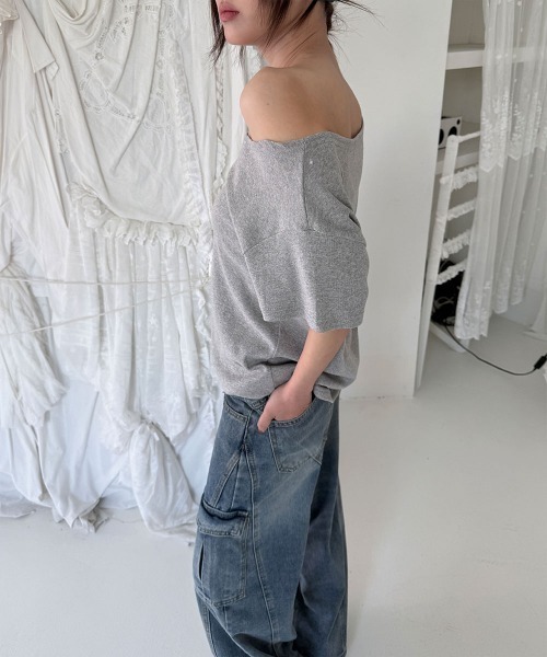 4INT.(フォイント)の「ウォッシュド カーゴ デニム ワイドパンツ(デニムパンツ・レディース・ブルー・L/M/S)」の18枚目の写真