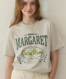 チェックボードマーガレットTシャツ - オートミール