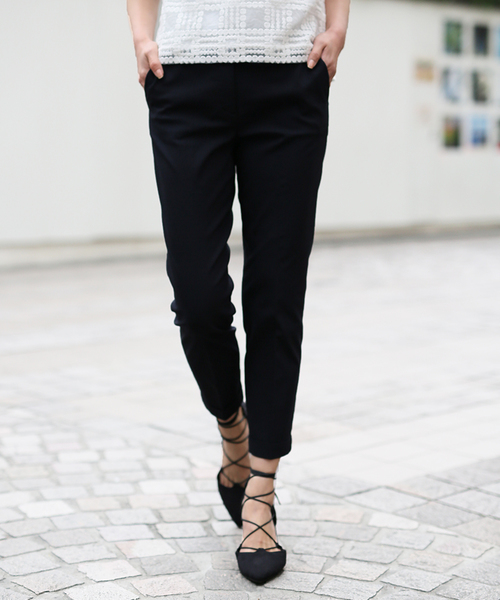 GLOBAL WORK（グローバルワーク）の「ナイロンレーヨンストレッチトラウザー/707482（その他パンツ・レディース・ブラック/ネイビー/グリーン/ピンク/ライトグレー/ブラウン・SMALL/MEDIUM/LARGE）」の5枚目の写真