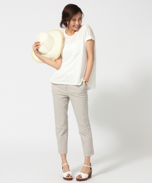 GLOBAL WORK（グローバルワーク）の「ナイロンレーヨンストレッチトラウザー/707482（その他パンツ・レディース・ブラック/ネイビー/グリーン/ピンク/ライトグレー/ブラウン・SMALL/MEDIUM/LARGE）」の7枚目の写真