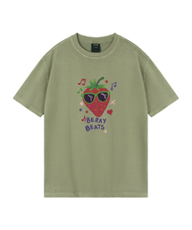 ベリービーツ ピグメントオーバーサイズ半袖Tシャツ（クロップ付き）