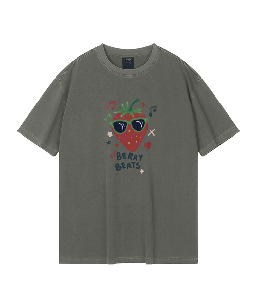 WILDROCK(ワイルドロック)の「ベリービーツ ピグメントオーバーサイズ半袖Tシャツ(クロップ付き)(Tシャツ/カットソー・レディース・ブラック/ホワイト/チャコール/ライトグレー/カーキ/ブルー/ライトパープル/ベビーピンク・MEDIUM/SMALL/LARGE/X-SMALL/FREE)」の4枚目の写真
