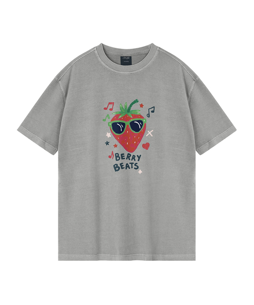 WILDROCK(ワイルドロック)の「ベリービーツ ピグメントオーバーサイズ半袖Tシャツ(クロップ付き)(Tシャツ/カットソー・レディース・ブラック/ホワイト/チャコール/ライトグレー/カーキ/ブルー/ライトパープル/ベビーピンク・MEDIUM/SMALL/LARGE/X-SMALL/FREE)」の3枚目の写真