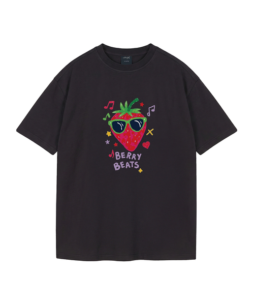 WILDROCK(ワイルドロック)の「ベリービーツ ピグメントオーバーサイズ半袖Tシャツ(クロップ付き)(Tシャツ/カットソー・レディース・ブラック/ホワイト/チャコール/ライトグレー/カーキ/ブルー/ライトパープル/ベビーピンク・MEDIUM/SMALL/LARGE/X-SMALL/FREE)」の1枚目の写真
