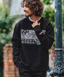 msw1895- Bandana Panel Scuba Sweat スウェット トレーナー(F26A040)
