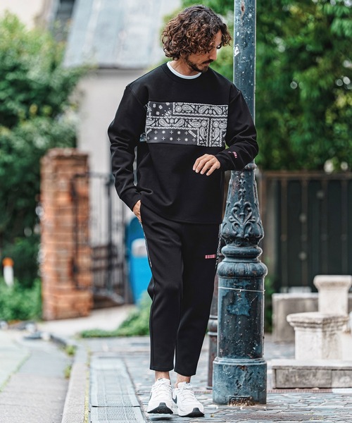 felkod(フィルコッド)の「msw1895- Bandana Panel Scuba Sweat スウェット トレーナー(F26A040)(スウェット・メンズ・ネイビー/ホワイト/ブラック・S/M/L)」の6枚目の写真