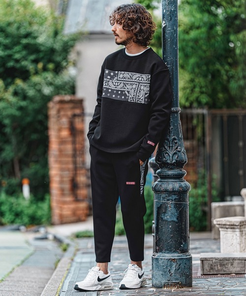 felkod(フィルコッド)の「msw1895- Bandana Panel Scuba Sweat スウェット トレーナー(F26A040)(スウェット・メンズ・ネイビー/ホワイト/ブラック・S/M/L)」の8枚目の写真