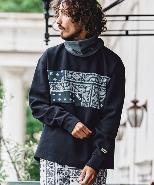 felkod(フィルコッド)の「msw1895- Bandana Panel Scuba Sweat スウェット トレーナー(F26A040)(スウェット・メンズ・ネイビー/ホワイト/ブラック・S/M/L)」の9枚目の写真