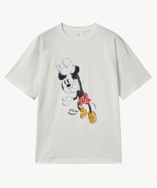 VTWO(ブイツー)の「フェイドウォッシングハッピー_ミッキー_ティーシャツ(ホワイト)(Tシャツ/カットソー・レディース・その他・LARGE/MEDIUM)」の2枚目の写真