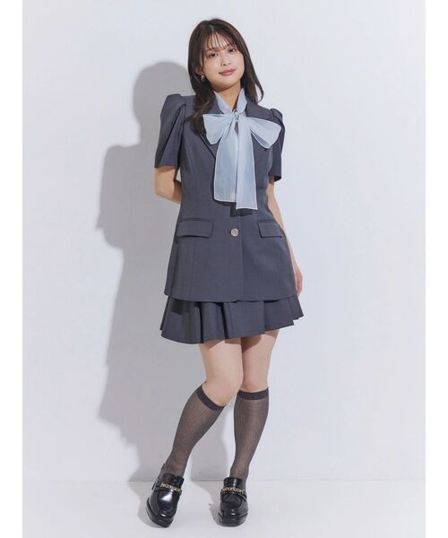 MERCURYDUO(マーキュリーデュオ)の「【セットアップ着用可】バックZIPミニスカパン(スカート・レディース・チャコールグレー/ミント・SMALL/MEDIUM)」の11枚目の写真