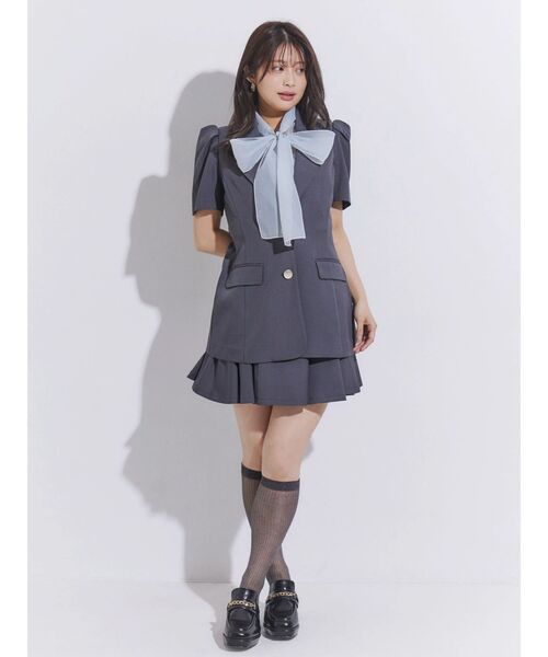 MERCURYDUO(マーキュリーデュオ)の「【セットアップ着用可】バックZIPミニスカパン(スカート・レディース・チャコールグレー/ミント・SMALL/MEDIUM)」の12枚目の写真