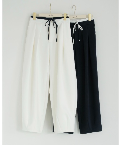 JUMELLE(ジュメロ)の「ダブルウエストスウェットパンツ(スウェットパンツ・レディース・アイボリー/ネイビー・MEDIUM/SMALL)」の7枚目の写真