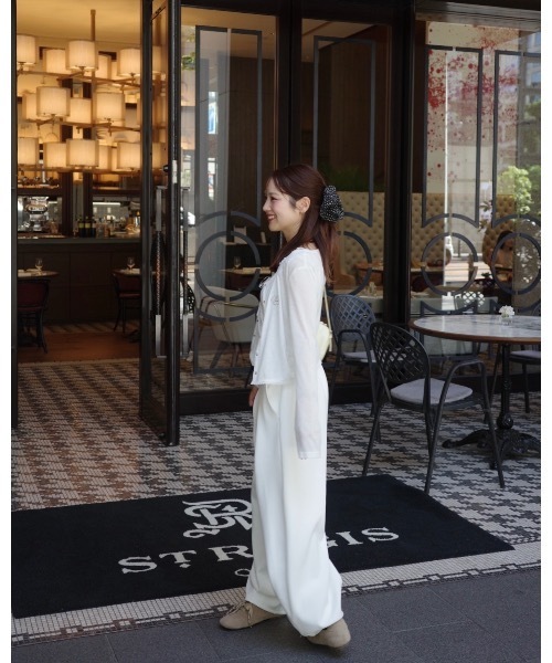 JUMELLE(ジュメロ)の「ダブルウエストスウェットパンツ(スウェットパンツ・レディース・アイボリー/ネイビー・MEDIUM/SMALL)」の18枚目の写真