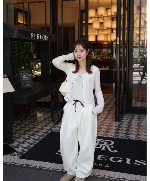 JUMELLE(ジュメロ)の「ダブルウエストスウェットパンツ(スウェットパンツ・レディース・アイボリー/ネイビー・MEDIUM/SMALL)」の19枚目の写真