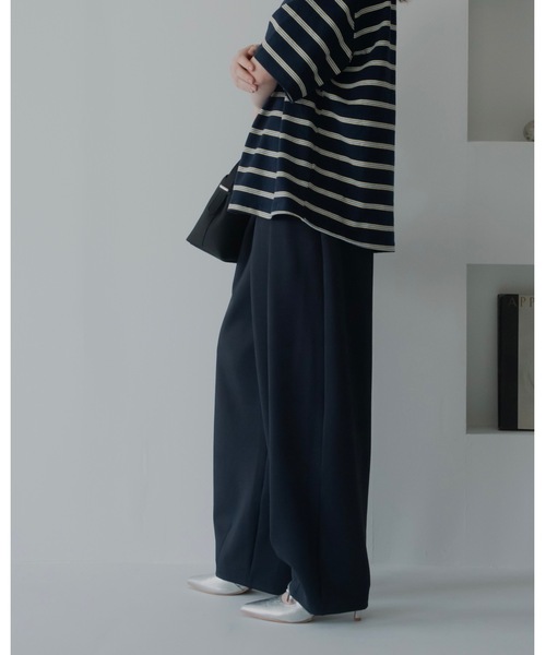 JUMELLE(ジュメロ)の「ダブルウエストスウェットパンツ(スウェットパンツ・レディース・アイボリー/ネイビー・MEDIUM/SMALL)」の12枚目の写真