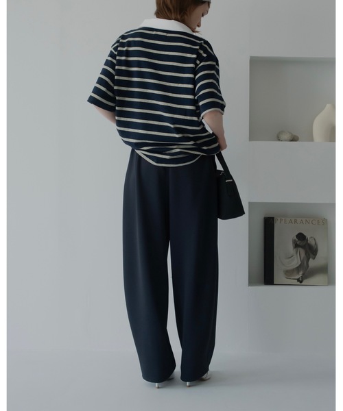 JUMELLE(ジュメロ)の「ダブルウエストスウェットパンツ(スウェットパンツ・レディース・アイボリー/ネイビー・MEDIUM/SMALL)」の13枚目の写真