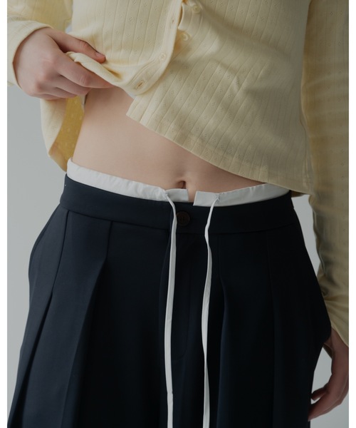 JUMELLE(ジュメロ)の「ダブルウエストスウェットパンツ(スウェットパンツ・レディース・アイボリー/ネイビー・MEDIUM/SMALL)」の17枚目の写真