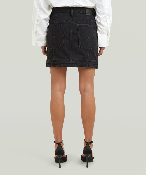 G-STAR(ジースター)の「Short Cargo Skirt/フロントボタンデザインカーゴデニムミニスカート(スカート・レディース・ブラック系その他・24inch/25inch/26inch)」の3枚目の写真