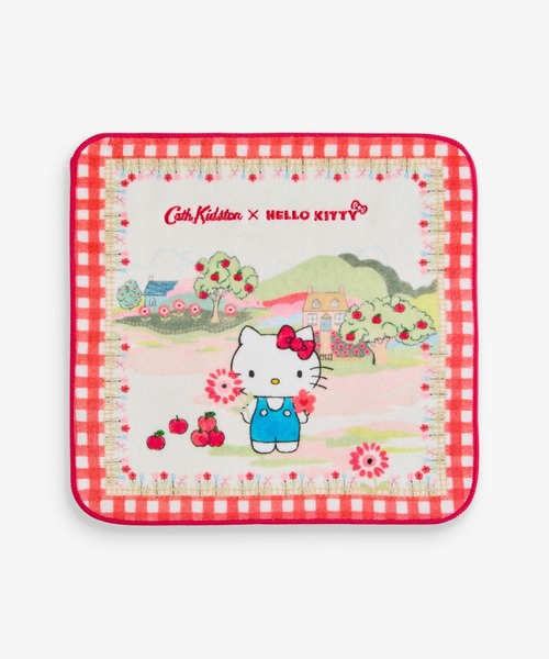 Cath Kidston(キャスキッドソン)の「Cath Kidston × Hello Kitty タオルハンカチ(ハンカチ/ハンドタオル・レディース・レッド・FREE)」の1枚目の写真