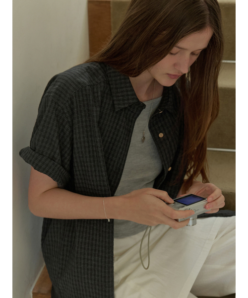 THEMITTEN(ザ・ミトン)の「Linden half shirt (moody check)(シャツ/ブラウス・レディース・その他・FREE)」の5枚目の写真