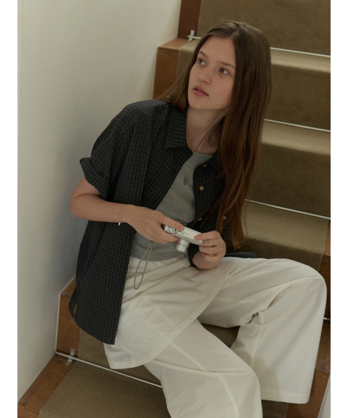 THEMITTEN(ザ・ミトン)の「Linden half shirt (moody check)(シャツ/ブラウス・レディース・その他・FREE)」の6枚目の写真