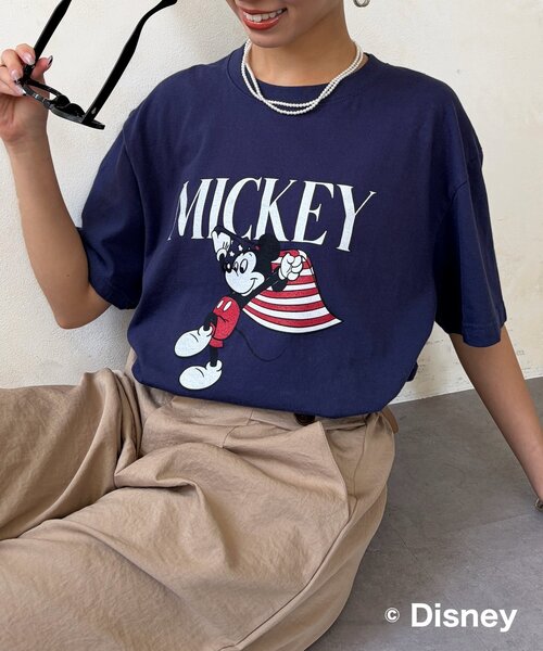 Chez toi（シェトワ）の「【GOOD ROCK SPEED】ミッキー/TEE（Tシャツ/カットソー・レディース・ホワイト系その他/チャコールグレー/ネイビー/ホワイト系その他2・FREE）」の4枚目の写真