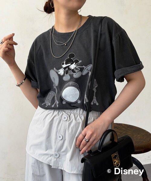 Chez toi（シェトワ）の「【GOOD ROCK SPEED】ミッキー/TEE（Tシャツ/カットソー・レディース・ホワイト系その他/チャコールグレー/ネイビー/ホワイト系その他2・FREE）」の3枚目の写真
