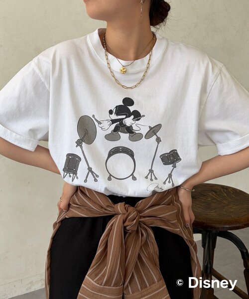 Chez toi（シェトワ）の「【GOOD ROCK SPEED】ミッキー/TEE（Tシャツ/カットソー・レディース・ホワイト系その他/チャコールグレー/ネイビー/ホワイト系その他2・FREE）」の2枚目の写真