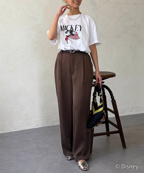 Chez toi（シェトワ）の「【GOOD ROCK SPEED】ミッキー/TEE（Tシャツ/カットソー・レディース・ホワイト系その他/チャコールグレー/ネイビー/ホワイト系その他2・FREE）」の19枚目の写真