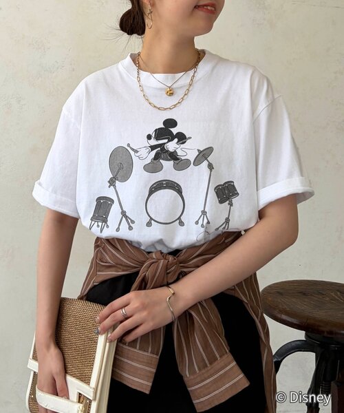 Chez toi（シェトワ）の「【GOOD ROCK SPEED】ミッキー/TEE（Tシャツ/カットソー・レディース・ホワイト系その他/チャコールグレー/ネイビー/ホワイト系その他2・FREE）」の15枚目の写真
