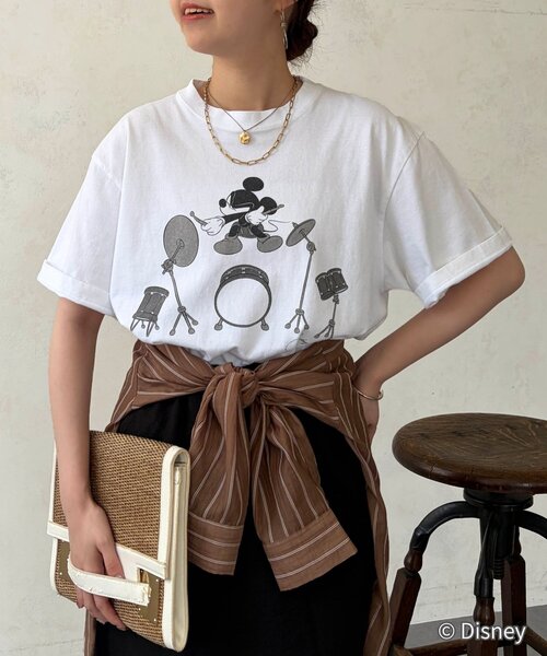 Chez toi（シェトワ）の「【GOOD ROCK SPEED】ミッキー/TEE（Tシャツ/カットソー・レディース・ホワイト系その他/チャコールグレー/ネイビー/ホワイト系その他2・FREE）」の14枚目の写真