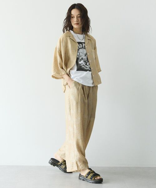 GARAGE OF GOOD CLOTHING(ガレージオブグッドクロージング)の「シアージャガード開襟ハーフスリーブシャツ(シャツ/ブラウス・レディース・ベージュ・FREE)」の10枚目の写真
