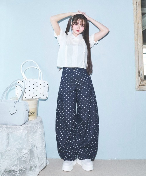 Lovilyn(ラヴィリン)の「バッグリボンバレルデニム(デニムパンツ・レディース・インディゴブルー/ブラック・SMALL/MEDIUM)」の10枚目の写真