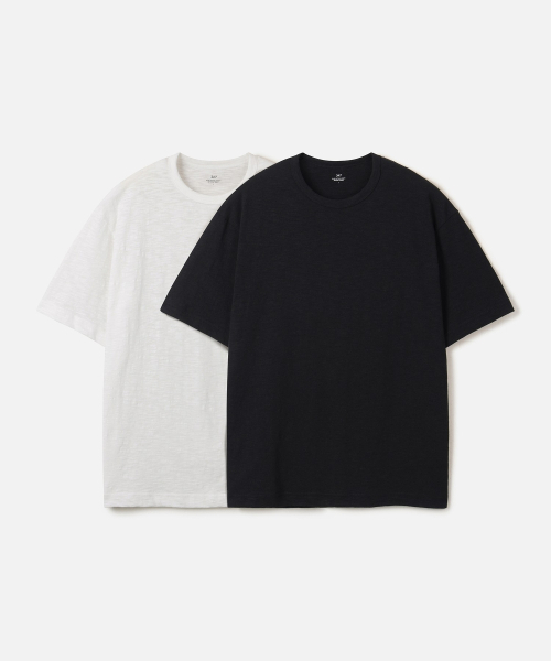 247SERIES（247シリーズ）の「20番手スラブTシャツMULTI（Tシャツ/カットソー・メンズ・ブラック×ホワイト・X-SMALL/SMALL/MEDIUM/LARGE/X-LARGE）」の2枚目の写真