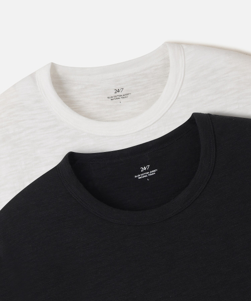 247SERIES（247シリーズ）の「20番手スラブTシャツMULTI（Tシャツ/カットソー・メンズ・ブラック×ホワイト・X-SMALL/SMALL/MEDIUM/LARGE/X-LARGE）」の3枚目の写真