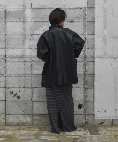 feepur（フェピュール）の「【TALLサイズあり】ボーダーナロースカート（スカート・レディース・チャコールグレー・SMALL/MEDIUM/TALL）」の17枚目の写真