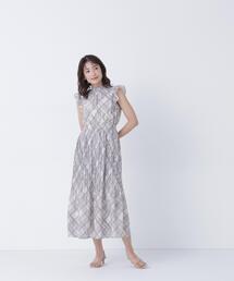NATURAL BEAUTY BASIC | オータムチェックシャーリングワンピース(ワンピース)