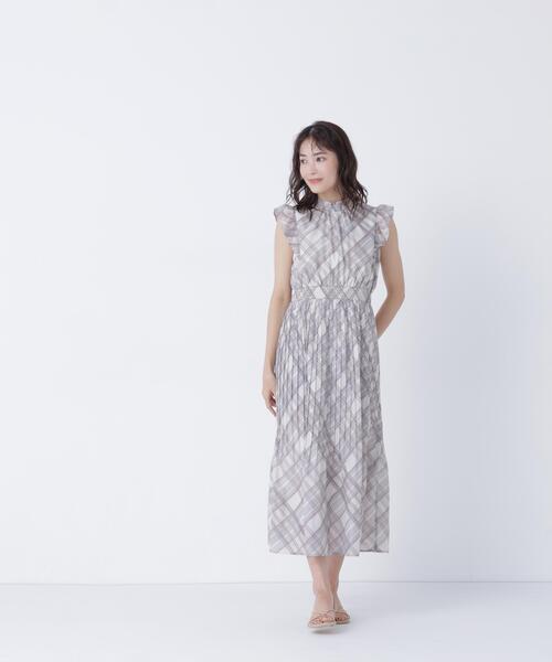 NATURAL BEAUTY BASIC(ナチュラルビューティーベーシック)の「オータムチェックシャーリングワンピース(ワンピース・レディース・ベージュ系その他/ブラウン系その他・SMALL/MEDIUM/P/S)」の16枚目の写真