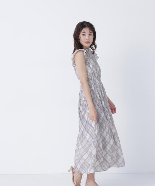 NATURAL BEAUTY BASIC(ナチュラルビューティーベーシック)の「オータムチェックシャーリングワンピース(ワンピース・レディース・ベージュ系その他/ブラウン系その他・SMALL/MEDIUM/P/S)」の21枚目の写真