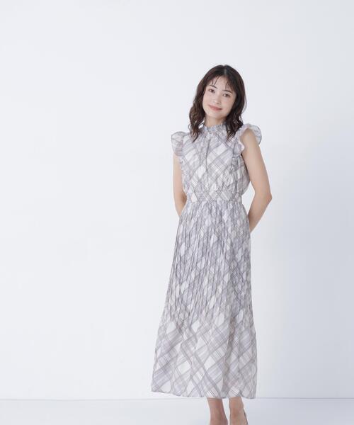 NATURAL BEAUTY BASIC(ナチュラルビューティーベーシック)の「オータムチェックシャーリングワンピース(ワンピース・レディース・ベージュ系その他/ブラウン系その他・SMALL/MEDIUM/P/S)」の22枚目の写真