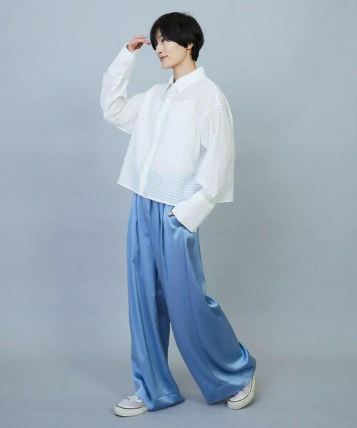 MOGA(モガ)の「ソアパールサテンワイドパンツ(その他パンツ・レディース・ピンク/ブルー・2/1)」の21枚目の写真